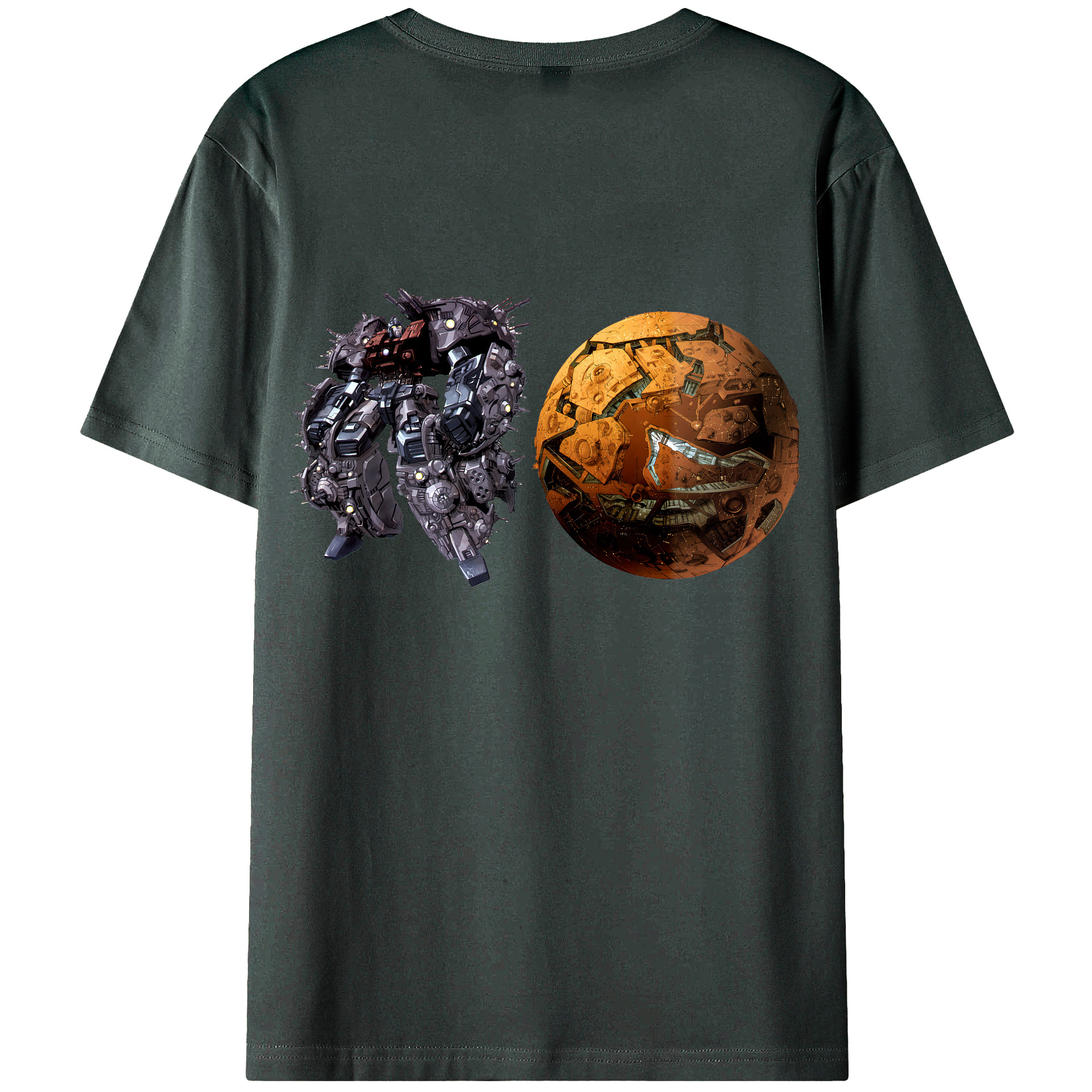 （画像用） Transformers トランスフォーマー 綿100％ メンズ半袖Tシャツ（バックプリント） 通気性